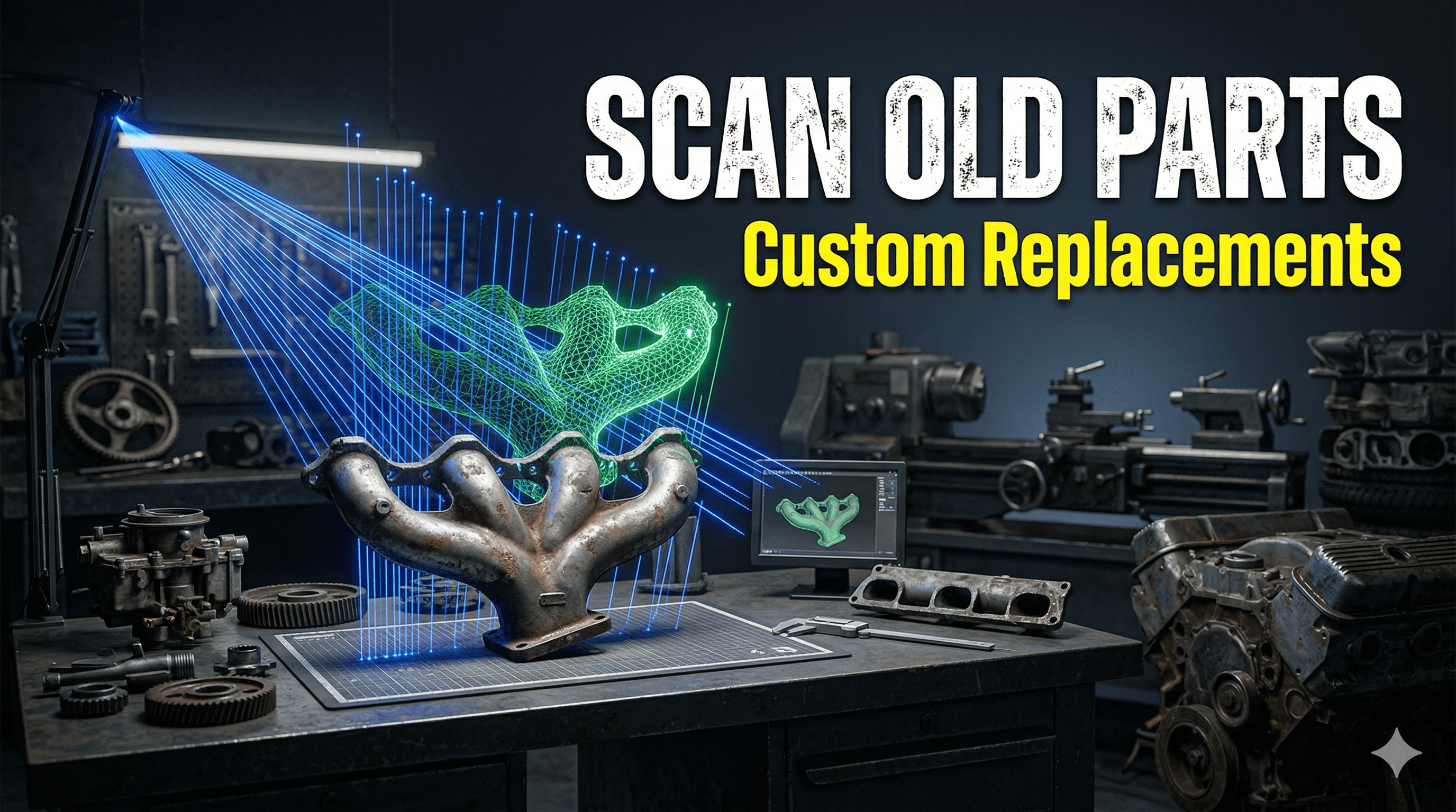 3D Scanning Old Car Parts for Custom Replacement Manufacturing