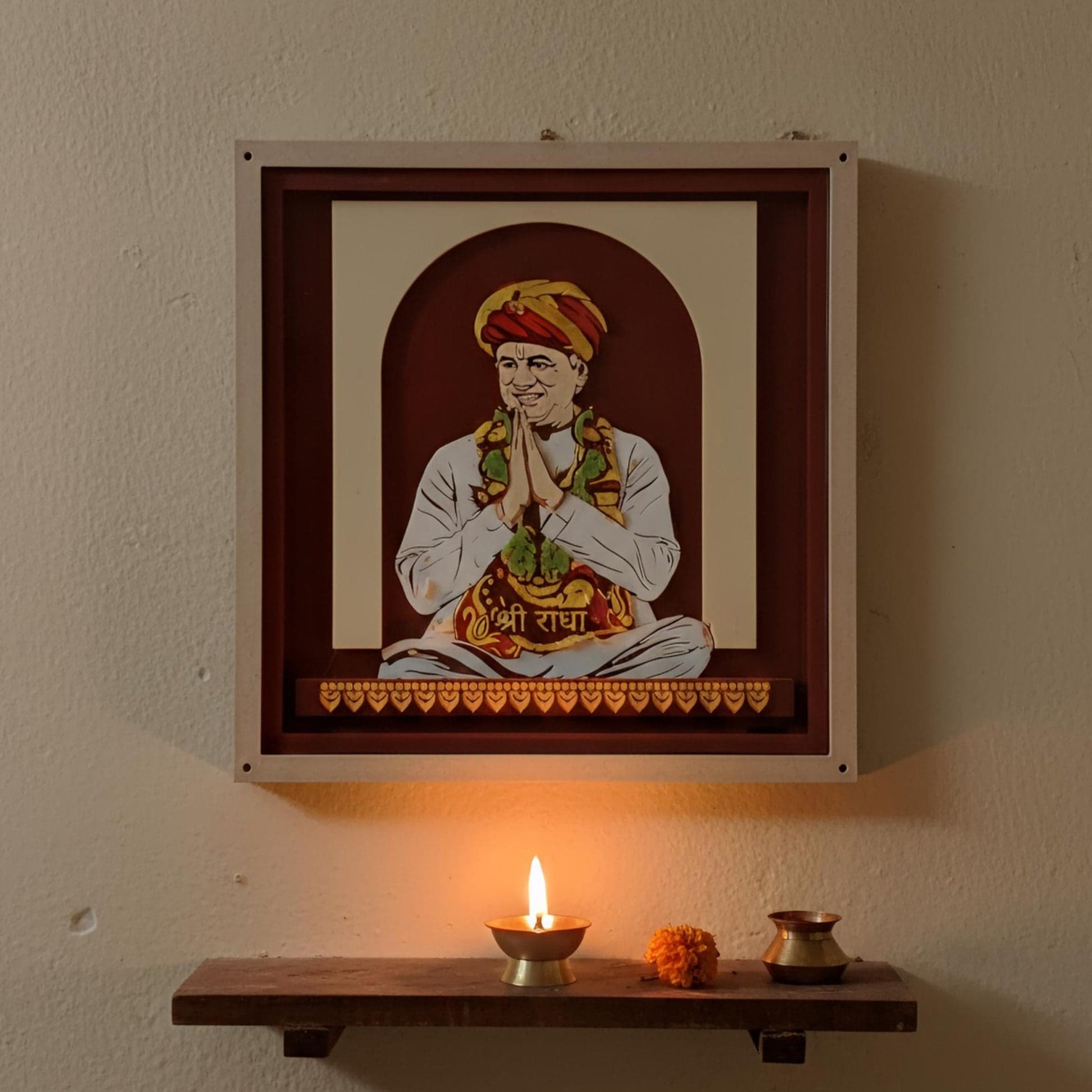 Shree Trikamdasji Sadhu 3D Printed Portrait - Anjar Kutch - Image 1